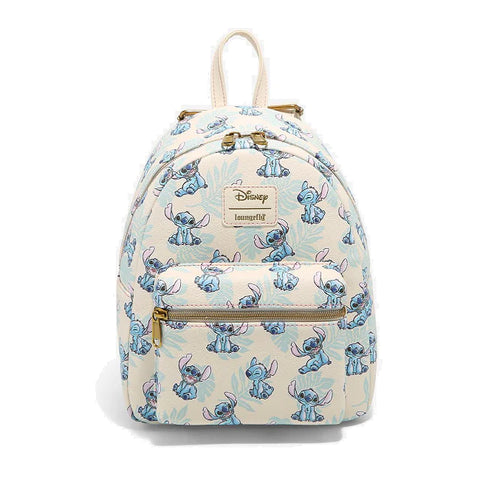 LOUNGEFLY DISNEY LILO & STITCH TROPICAL LEAVES MINI BACKPACK