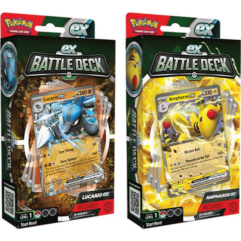 Pokémon TCG: Lucario and Ampharos EX Battle Deck - Set of 2