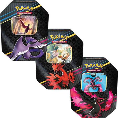 Pokémon TCG: Sword & Shield 12.5 Crown Zenith Tin (Moltres/Articuno/Zapdos Galarian) Set Of 3
